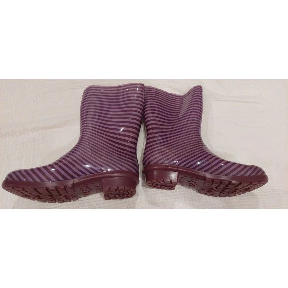 UGG Kids Raana Purple Striped Rain Boots Size 3